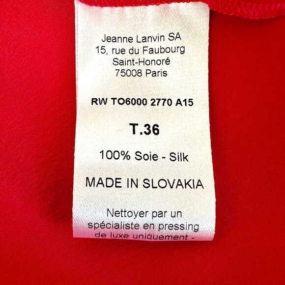 Lanvin Silk Draped Blouse in Fuschia Size 36 Size S - Picture 7 of 9